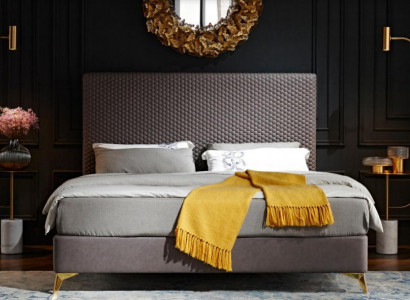 Design Luxus Luxur Polsterbett Designbett Leder Betten Ehebett Doppelbett Bett